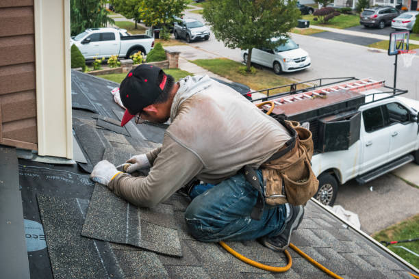 Professional Metal Roofing technician working in Hastings, NY